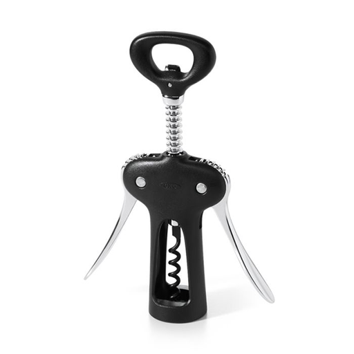 OXO Steel Vertical Lever Corkscrew with Removable Foil Cutter