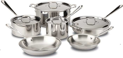 All-Clad D5 Stainless Brushed 5-Ply Bonded 10 Piece Cookware Set —  KitchenKapers
