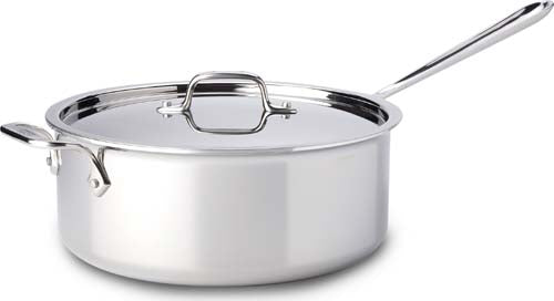 D3 Stainless Everyday 3-ply Bonded Cookware, Rondeau Pan with lid, 8 quart