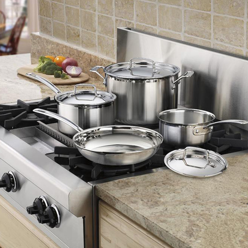 Cuisinart MultiClad Pro 8.86-in Stainless Steel Skillet in the Cooking Pans  & Skillets department at