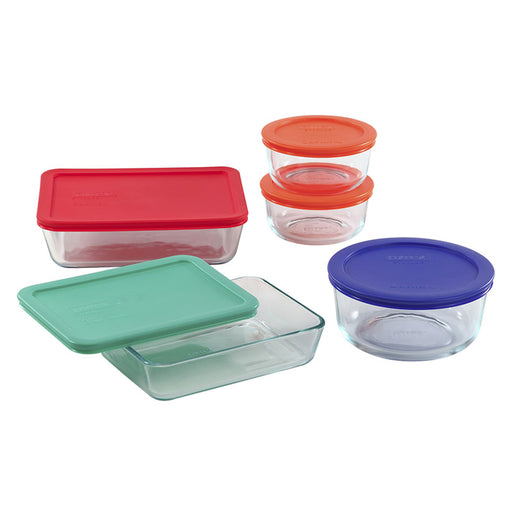 Pyrex Storage Plus 6-pc. Round Glass Covered Bowl Set