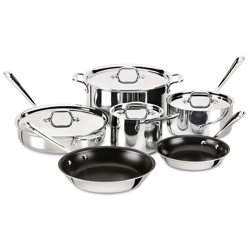 All-Clad D5 Stainless Brushed 5-ply Bonded Cookware Set · 10-Piece Set