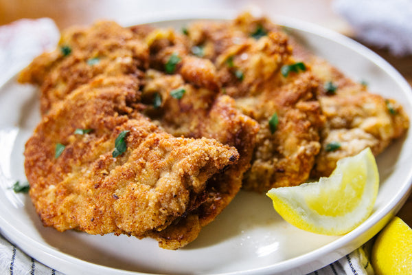 Pork Schnitzel with slice of lemon