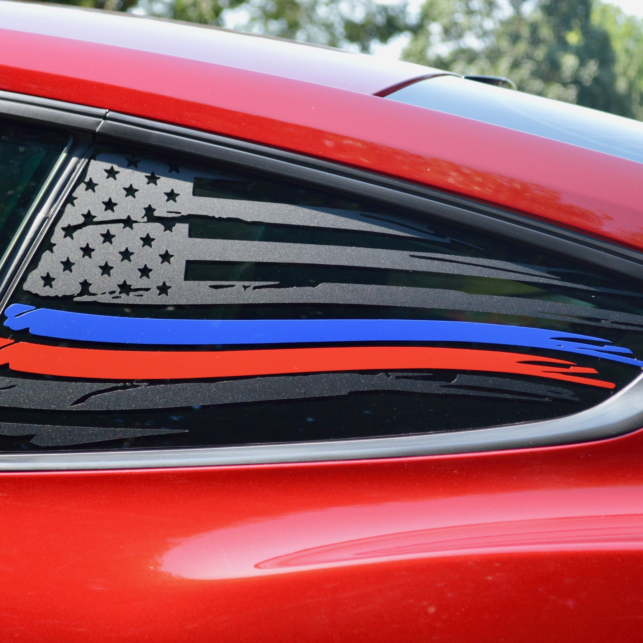 2015 Mustang American Flag Blue And Red Stripe