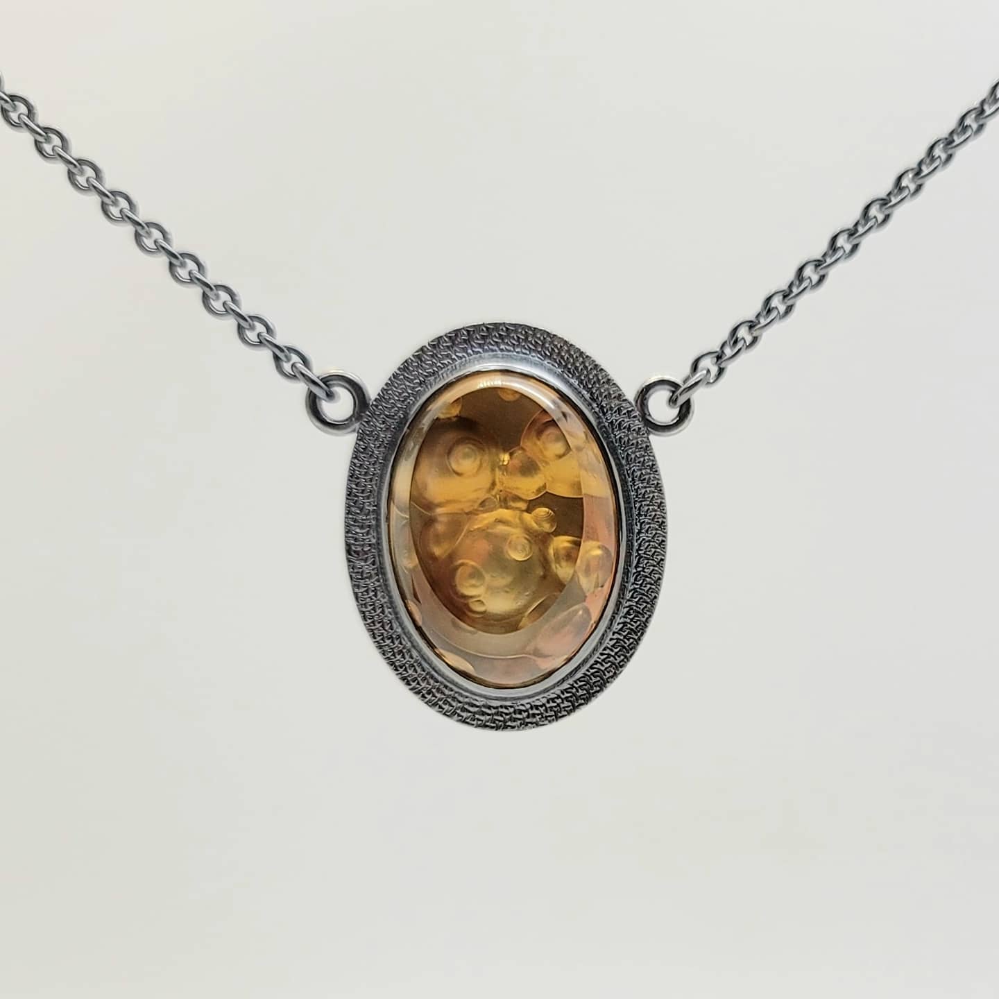 Citrine and Sterling Silver Necklace