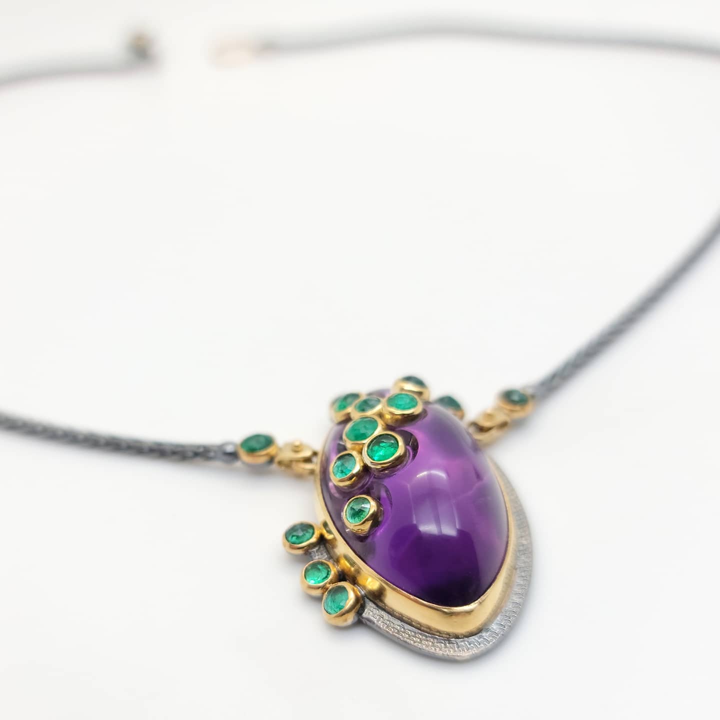 Emerald and Amethyst Necklace