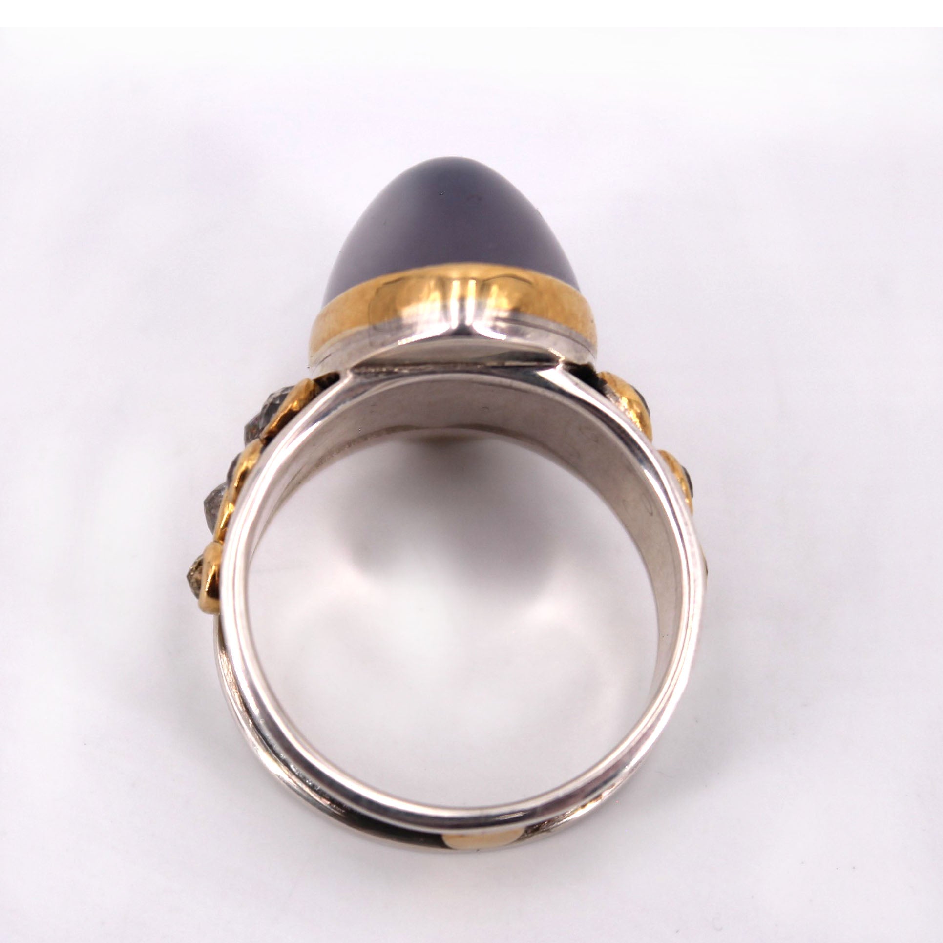 Chalcedony and Diamond Ring