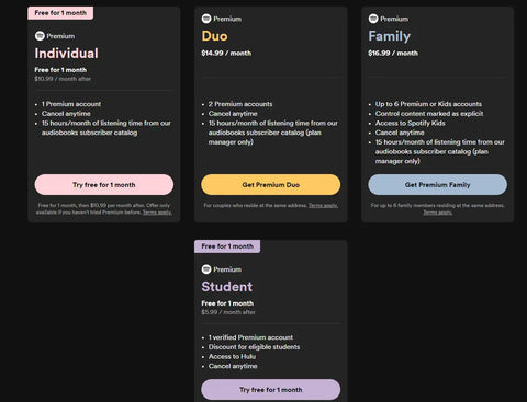 Spotify premium package