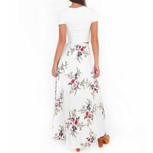 Boho Long Skirt Floral Vintage – Garlani