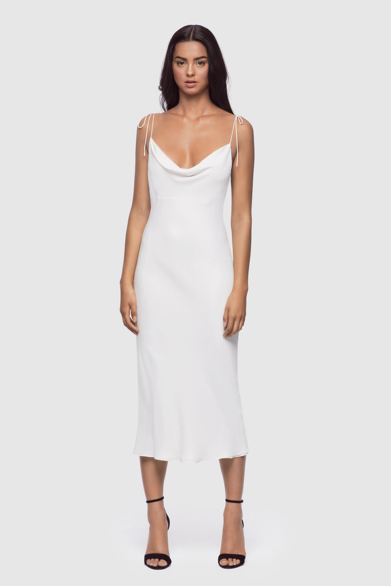 ivory slip dress long