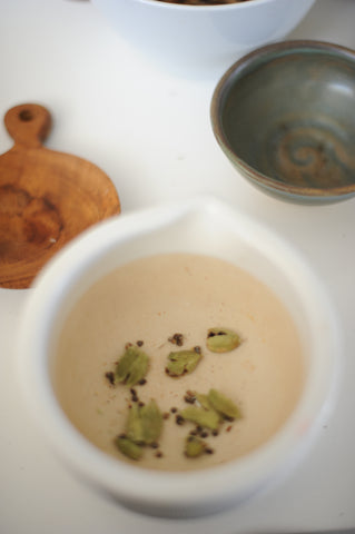 Cardamom in the mortar