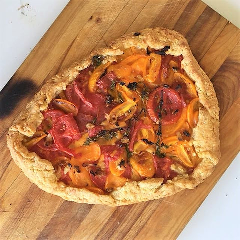 Tomato Crostata with Thyme Honey Glaze