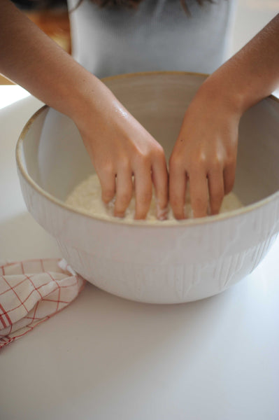 Working the last of the butter in to the dough