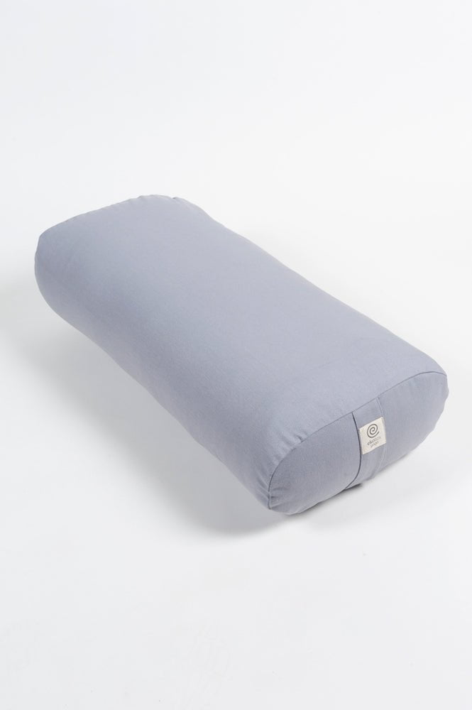 Ekotex Yoga crescent organic cotton meditation zafu cushion, Filled with  EU buckwheat in the UK, Washable Cover