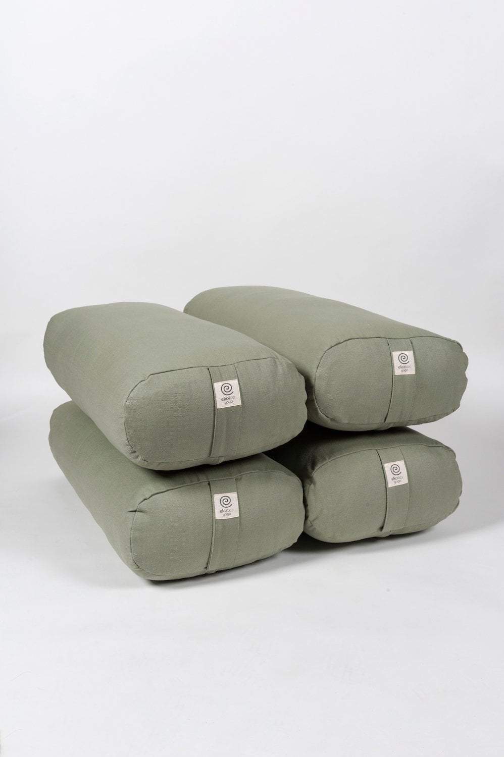 Calm Grey Mini Organic Cotton Spelt Yoga Bolster - Ekotex Yoga – Honey on  the Hill