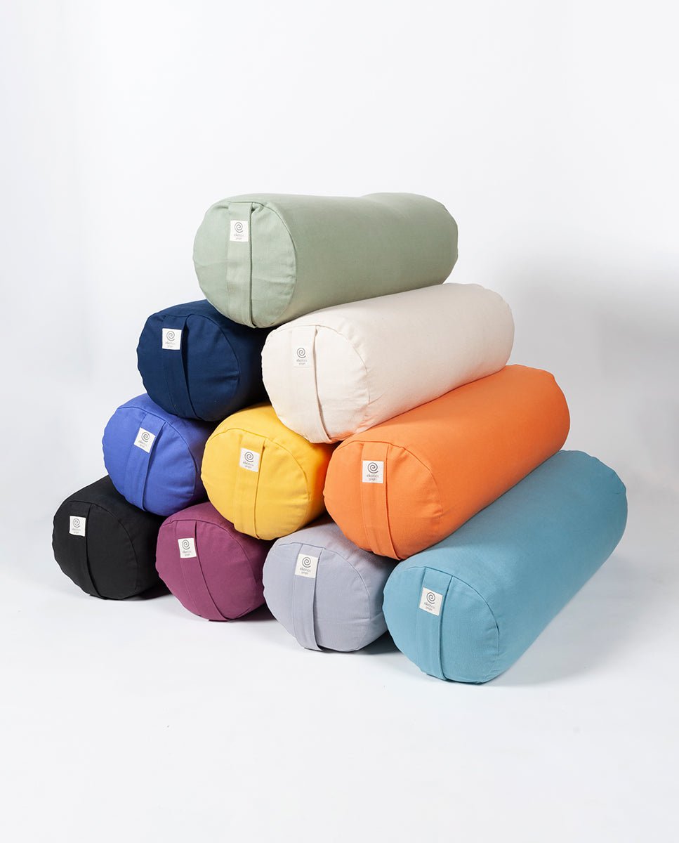 Yoga Bolster, Yoga Cushion, Yoga Pillow 100% Cotton, Round Yoga Bolster. -   New Zealand