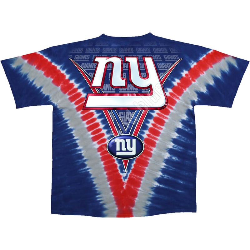 Men's Majestic Royal New York Giants V Tie-Dye T-Shirt