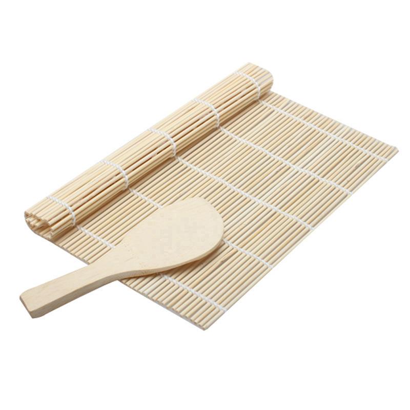 Best Sushi Maker Bamboo Mat With Rice Paddle Kitchen Accessory