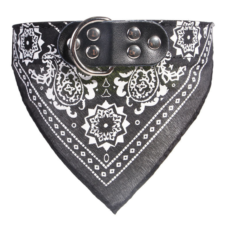 black bandana dog collar