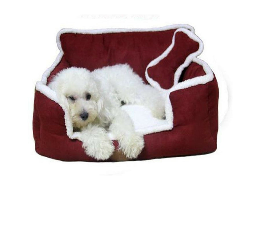 suede pet bed