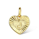 Heart Shaped Love Charm Alphabet Pendant Necklaces