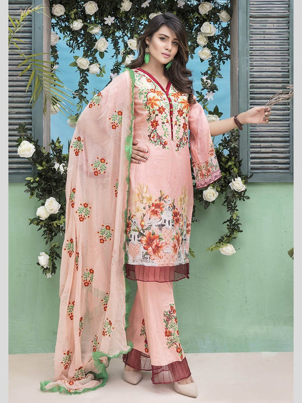 Chiffon And Lawn Embroidery Salwar Kameez Pakistani Dress C197p Fabricoz Usa 7874