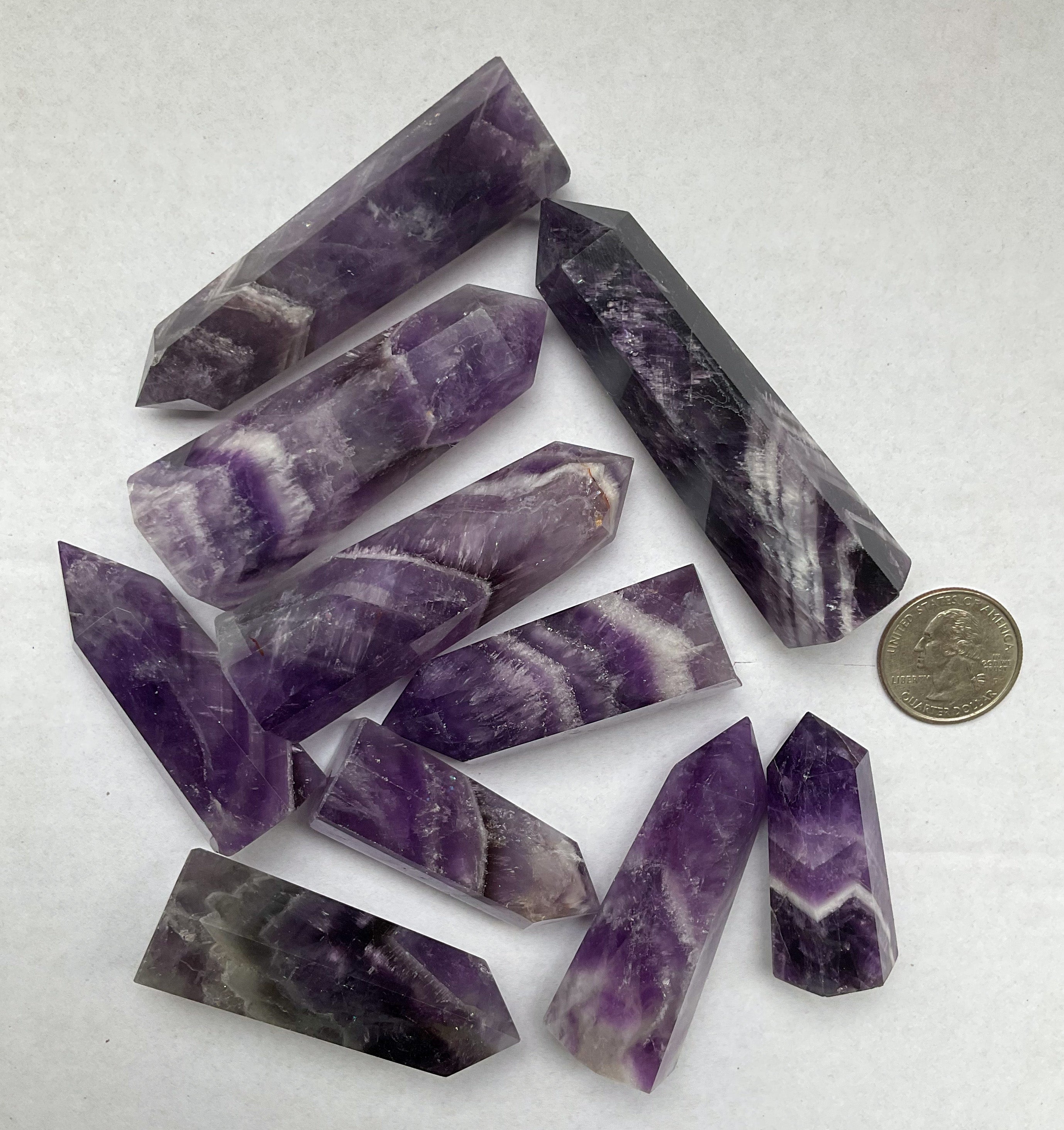 Chevron amethyst towers wholesale 1lb bulk lot