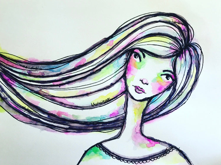 Girls11 Color Pencil Drawing Stock Illustration 1150520423  Shutterstock