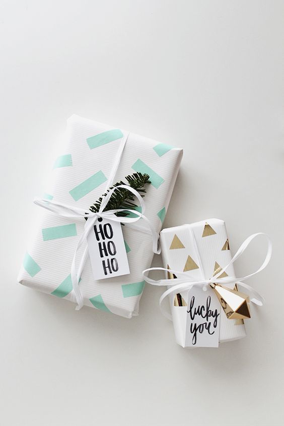 DIY washi tape gift wrapping - almostmakesperfect.com