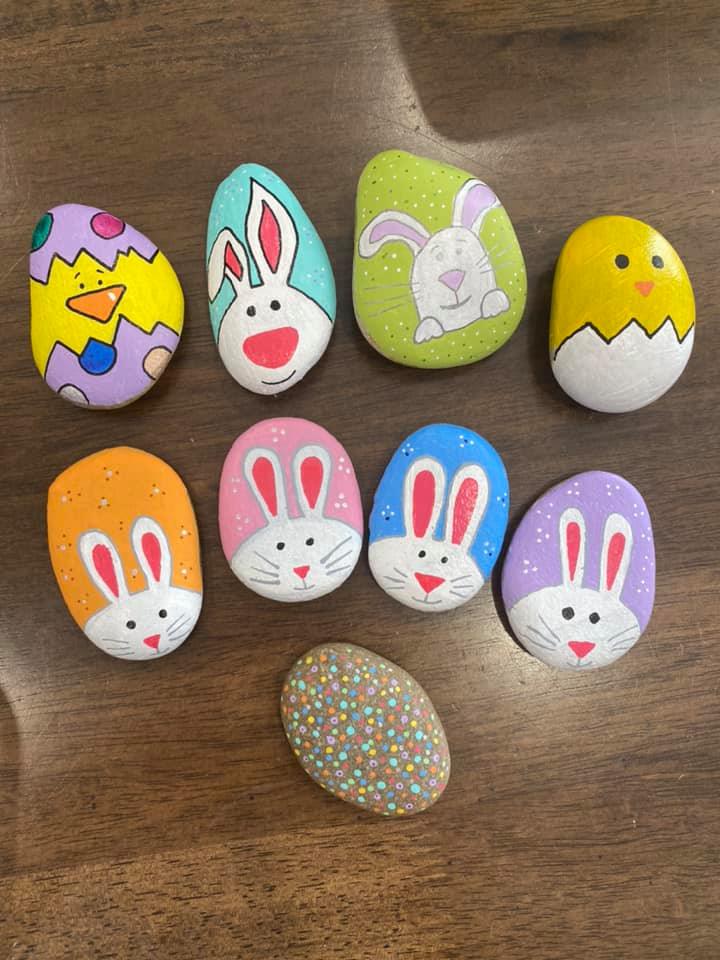 Easter Egg hunt rock painting ideas