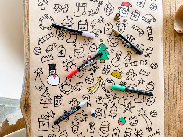 DIY scribble wrapping paper