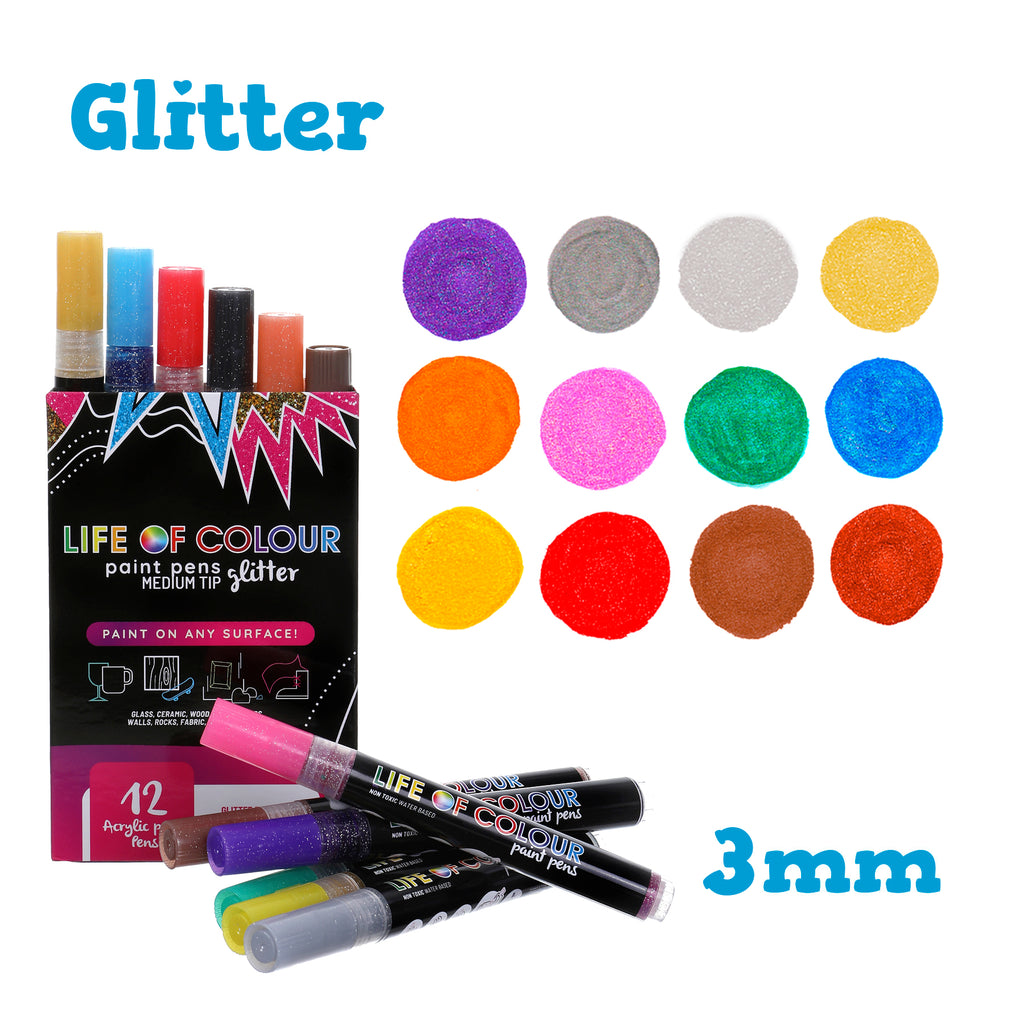 5 Glitter DIY ideas without the mess using paint pens - Life of Colour