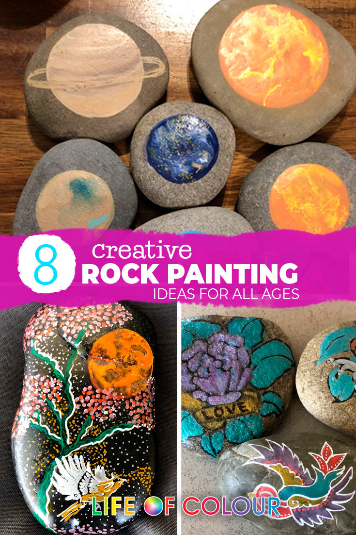 List of creative rock painting ideas for all ages! - Life of Colour