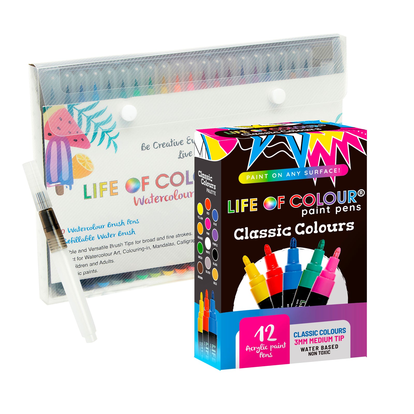 Watercolour Brush Pen Set - Life of Colour