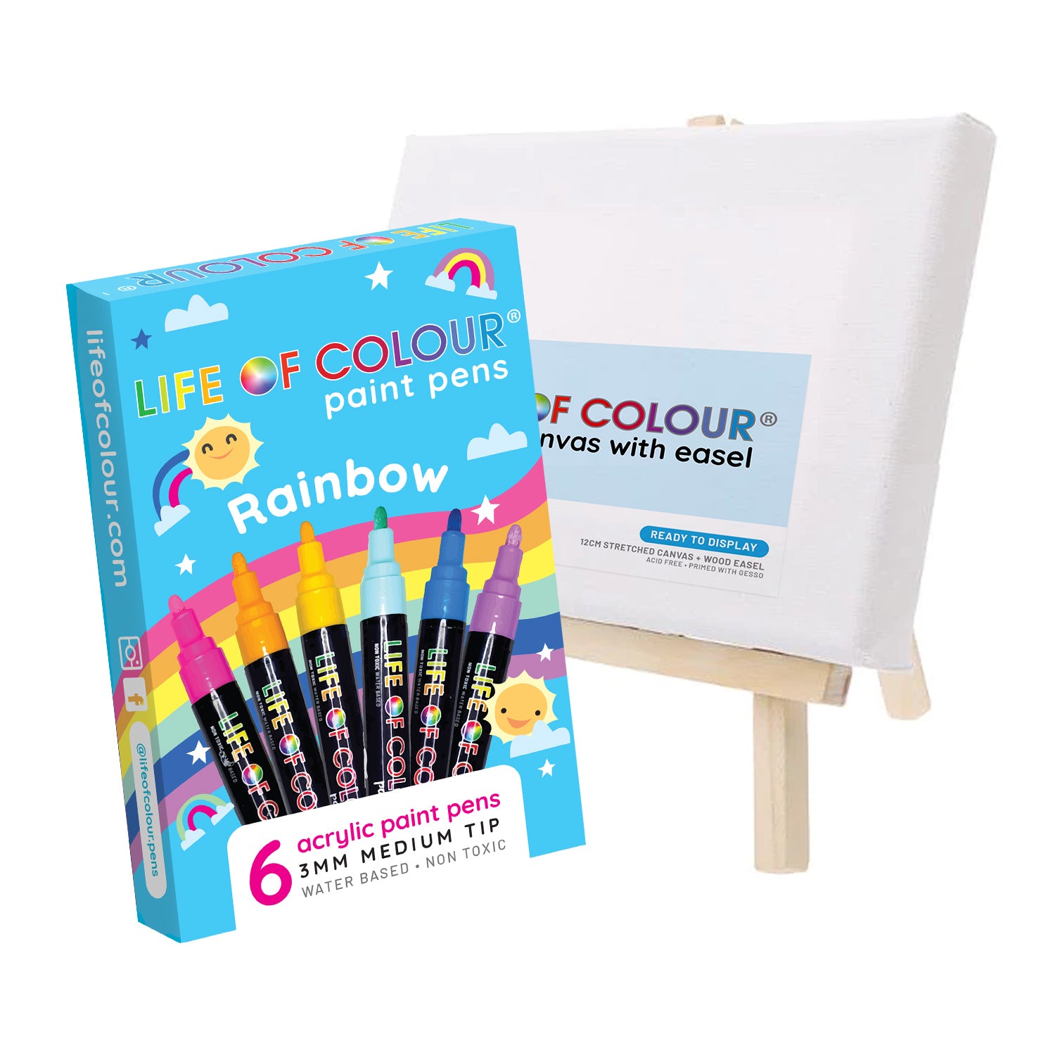 Rainbow Colours Solid Poster Paint Sticks (Pack of 6) Paints