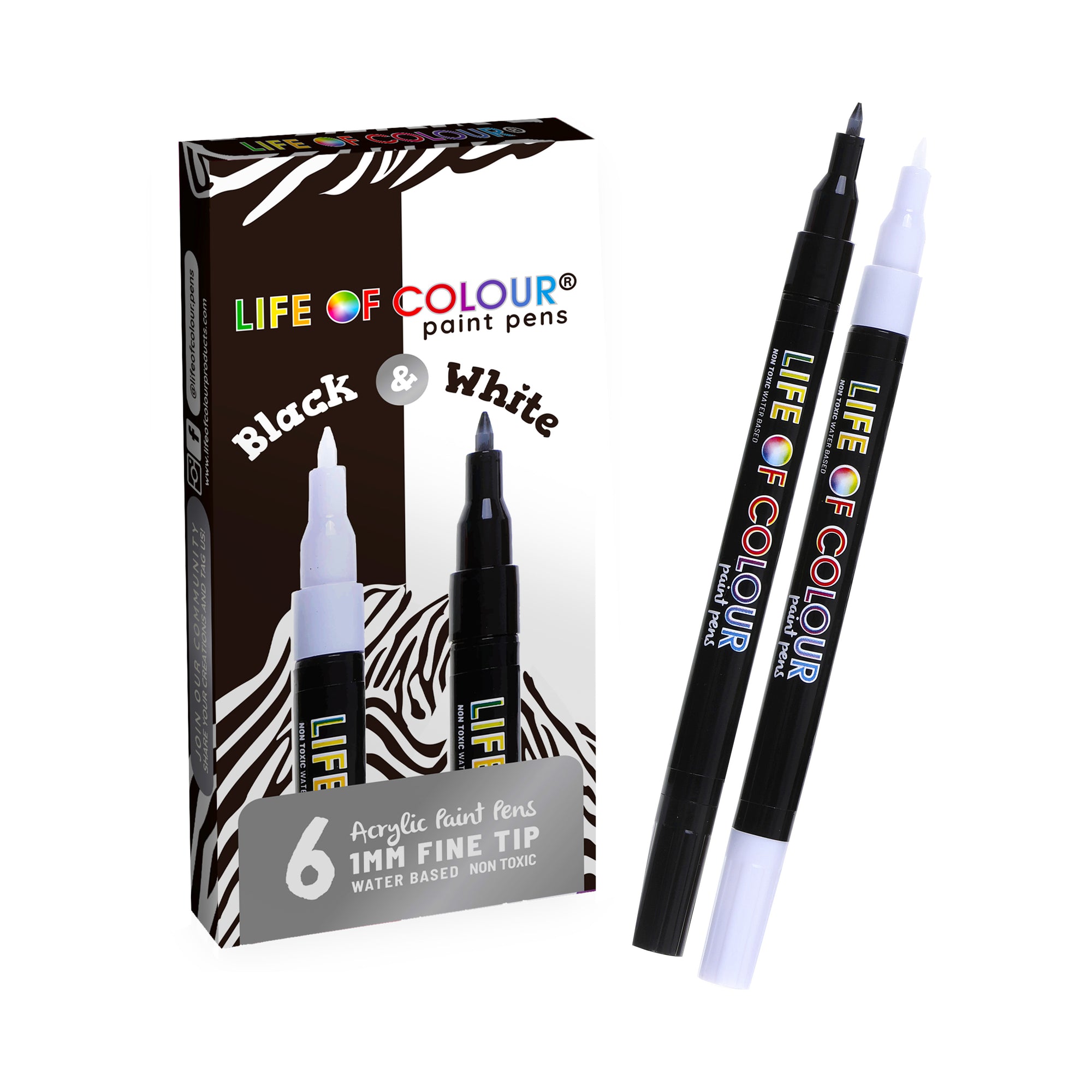 Black Acrylic Paint Marker Pen Water Based For Rock Glass Fabric