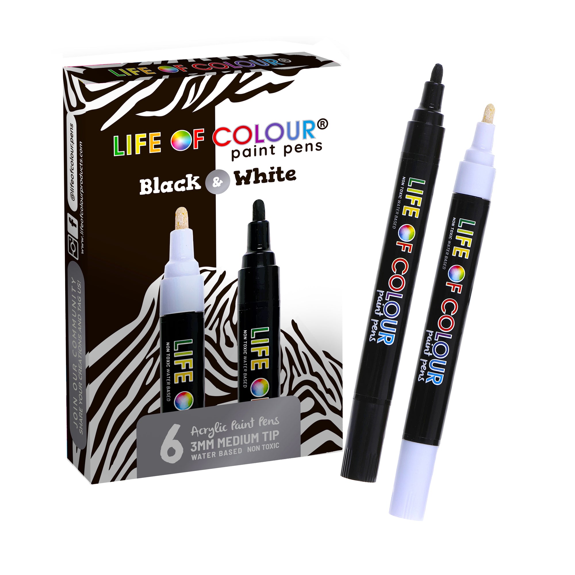 Posca Acrylic Paint Markers, Acrylic Marker White Black