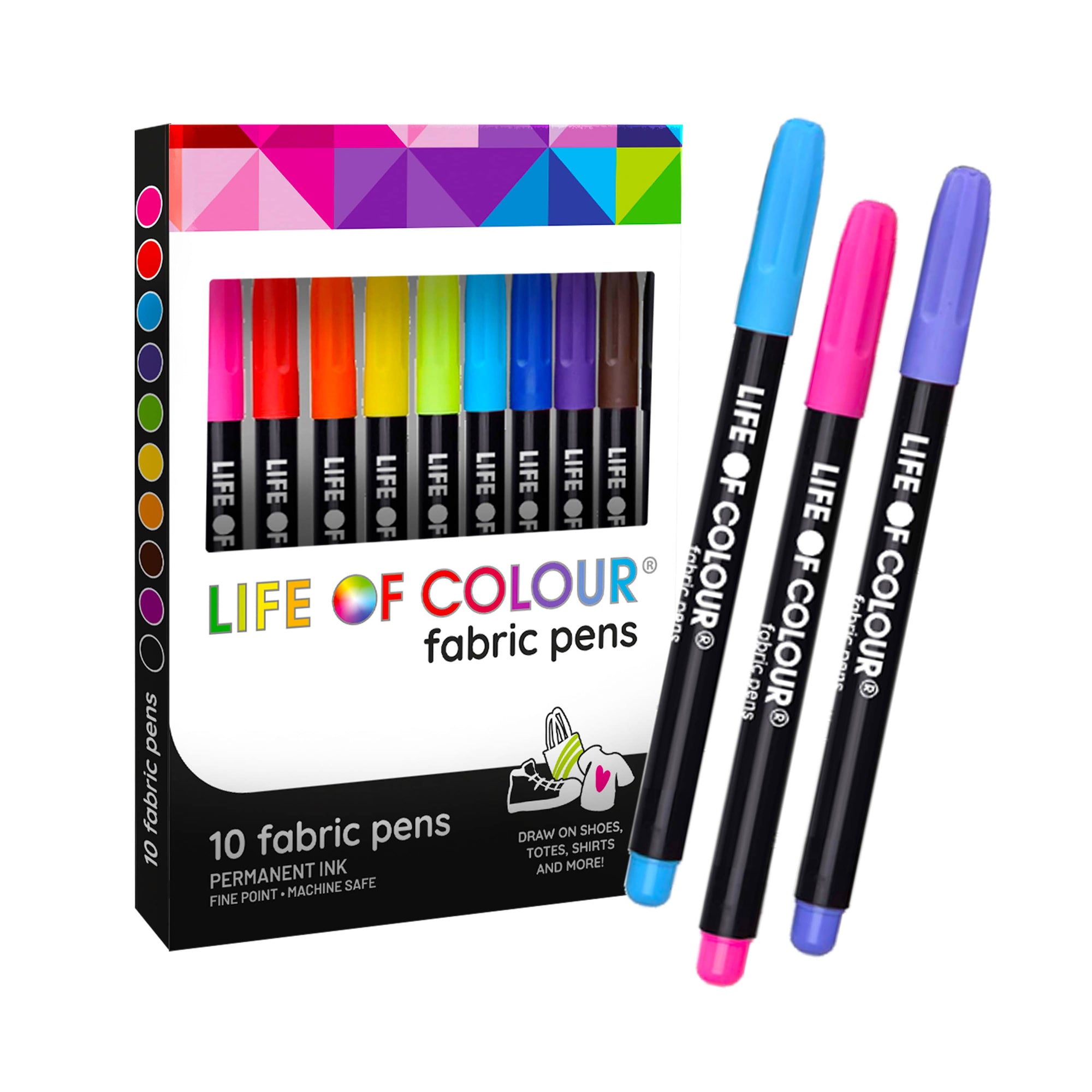  Gain-Art Black Fabric Markers - Dual-Tip Fabric Markers  Permanent for Clothes - Non-Toxic Fabric Paint Pens for Personalizing  Shirts Bags Hats Canvas, and Textiles : Arts, Crafts & Sewing
