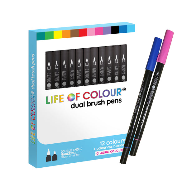 Dual Brush Pens Basics: lettering, journaling and more! - Life of Colour