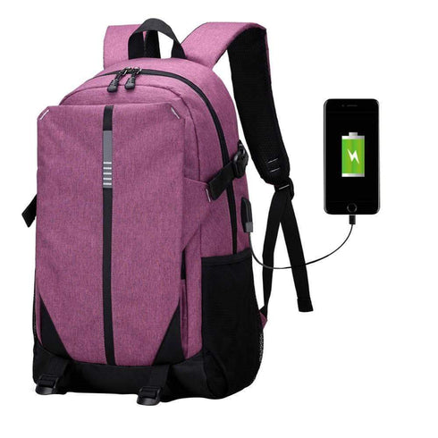 Ultra Smart Tech2Go Laptop Bag Backpack with USB Charging Port Purple#R ...