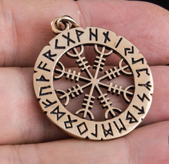 Helm of awe necklace - viking symbols