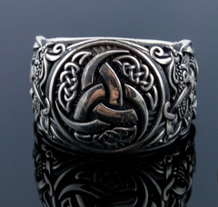 Tri-Horn Ring - viking symbols