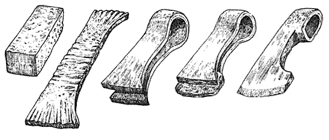 how to make a viking axe - Process of forging an axe head