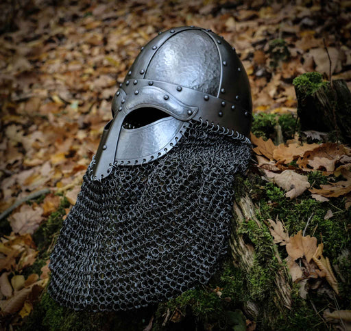 : NAUTICALMARIME IR 80581 Medieval Viking Helmet, Large, Silver :  Clothing, Shoes & Jewelry