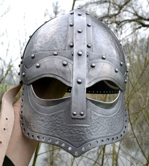 : NAUTICALMARIME IR 80581 Medieval Viking Helmet, Large, Silver :  Clothing, Shoes & Jewelry