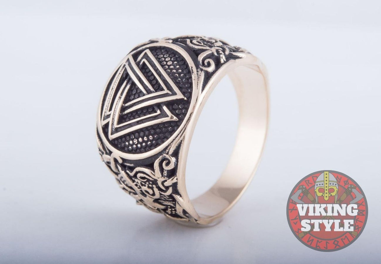 bronze valknut ring