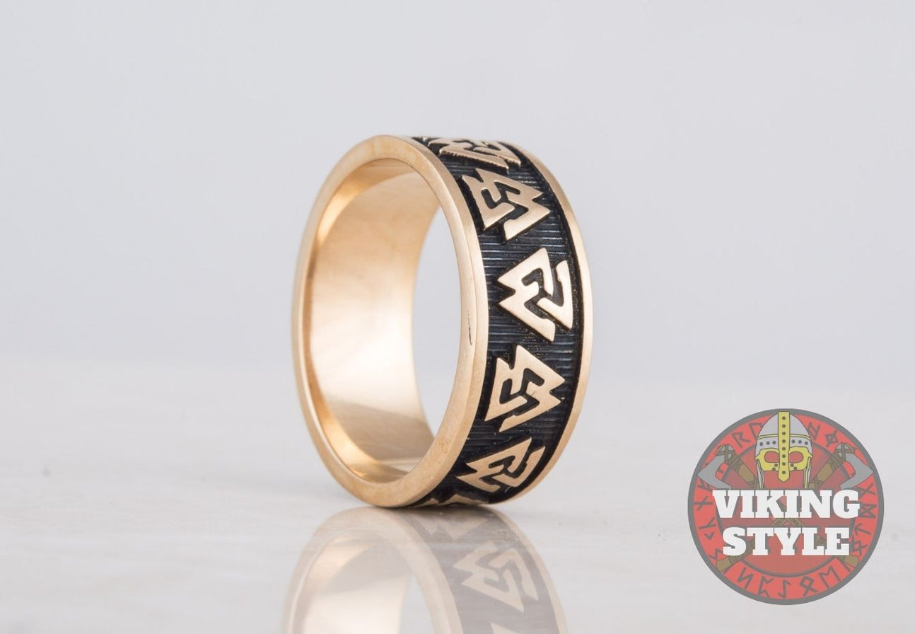 bronze valknut ring