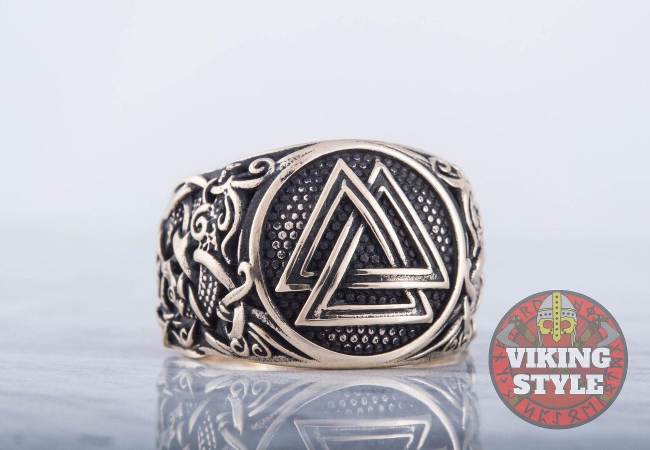 bronze valknut ring