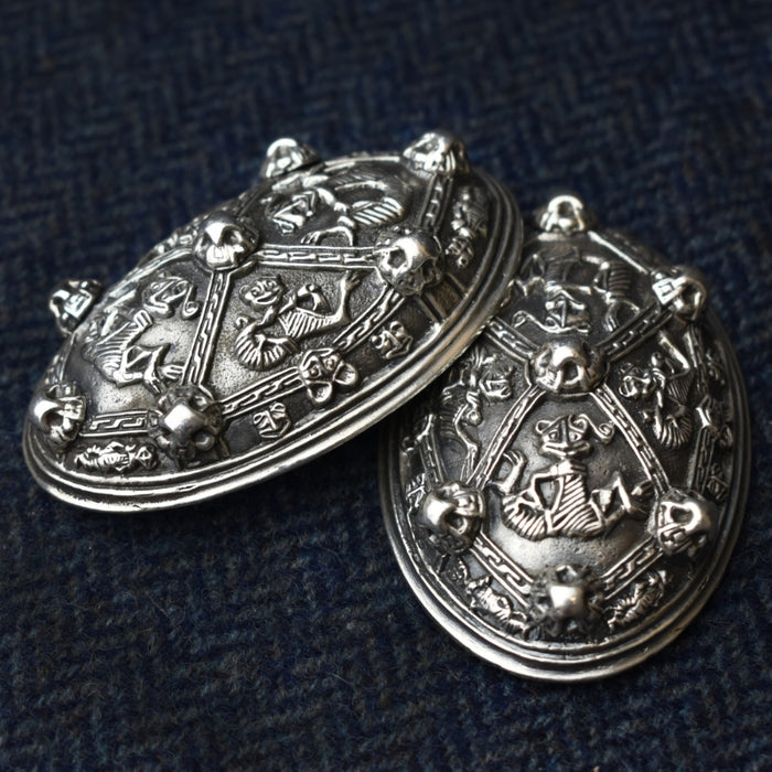 Silver Viking Tortoise Brooch (Pair) — VikingStyle