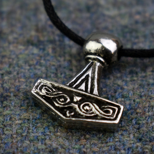 Men's Sterling Silver Thor Necklace Crafted in India - Thor's Glory